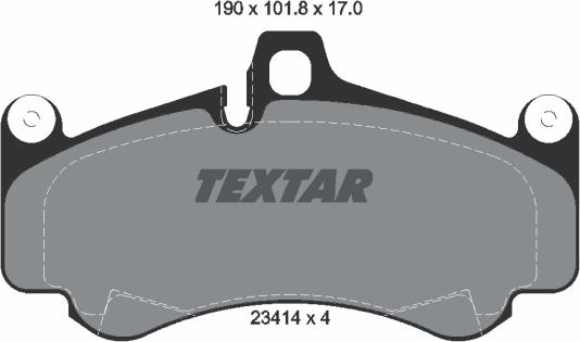 Textar 2341401 - Kit pastiglie freno, Freno a disco autozon.pro