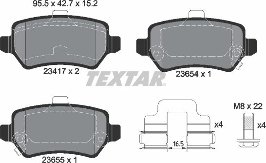 Textar 89015500 - Kit freno, Freno a disco autozon.pro