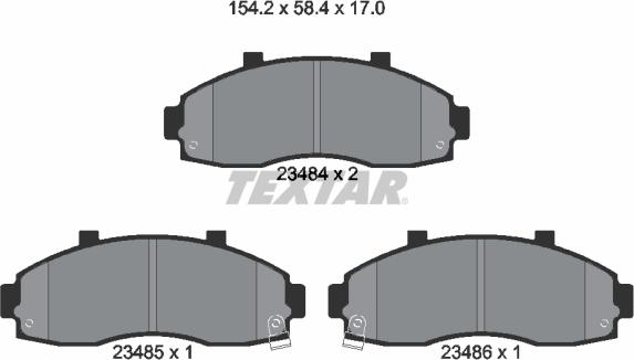 Textar 2348401 - Kit pastiglie freno, Freno a disco autozon.pro