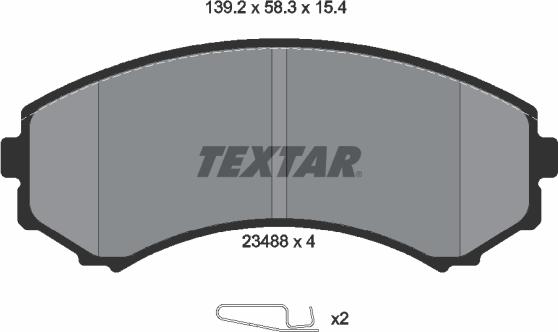 Textar 2348801 - Kit pastiglie freno, Freno a disco autozon.pro