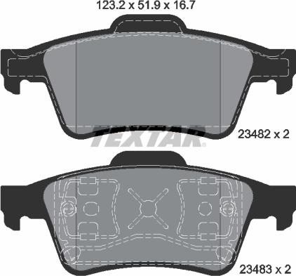 Textar 2348202 - Kit pastiglie freno, Freno a disco autozon.pro