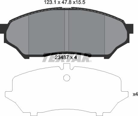 Textar 2348701 - Kit pastiglie freno, Freno a disco autozon.pro