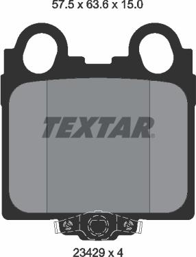 Textar 2342901 - Kit pastiglie freno, Freno a disco autozon.pro