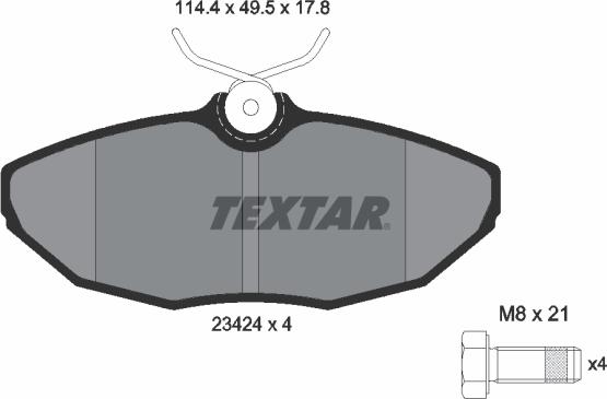 Textar 2342401 - Kit pastiglie freno, Freno a disco autozon.pro