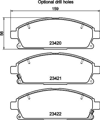 Textar 2342003 - Kit pastiglie freno, Freno a disco autozon.pro