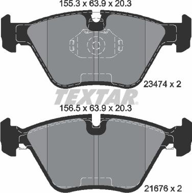 Textar 2347402 - Kit pastiglie freno, Freno a disco autozon.pro