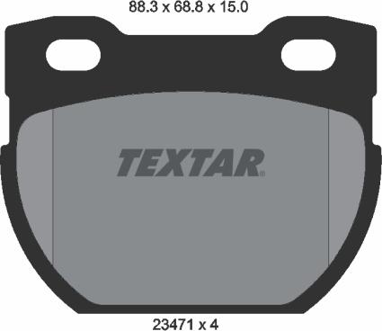 Textar 2347101 - Kit pastiglie freno, Freno a disco autozon.pro