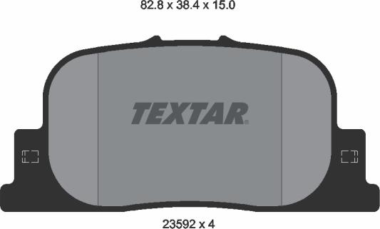 Textar 2359201 - Kit pastiglie freno, Freno a disco autozon.pro