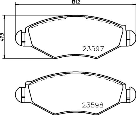 Textar 2359705 - Kit pastiglie freno, Freno a disco autozon.pro