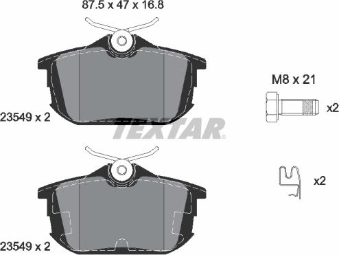 Textar 2354901 - Kit pastiglie freno, Freno a disco autozon.pro