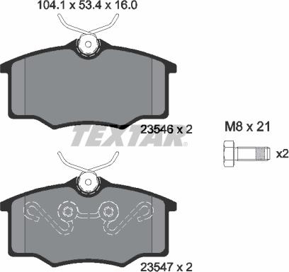 Textar 2354601 - Kit pastiglie freno, Freno a disco autozon.pro