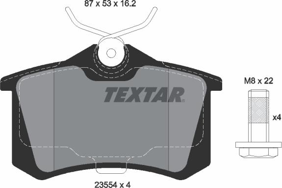 Textar 2355406 - Kit pastiglie freno, Freno a disco autozon.pro