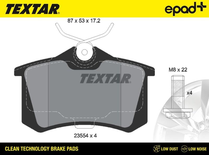 Textar 2355402CP - Kit pastiglie freno, Freno a disco autozon.pro