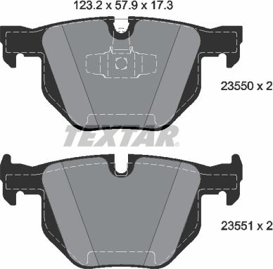 Textar 2355081 - Kit pastiglie freno, Freno a disco autozon.pro