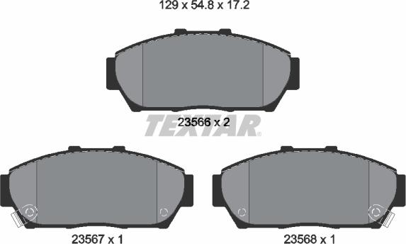 Textar 2356601 - Kit pastiglie freno, Freno a disco autozon.pro