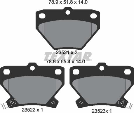 Textar 2352101 - Kit pastiglie freno, Freno a disco autozon.pro