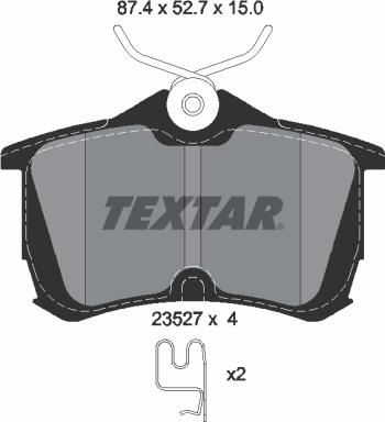 Textar 2352701 - Kit pastiglie freno, Freno a disco autozon.pro