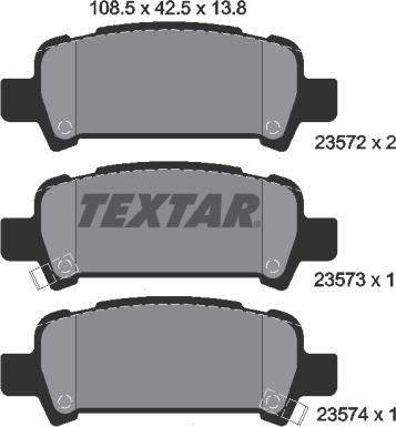 Textar 2357202 - Kit pastiglie freno, Freno a disco autozon.pro