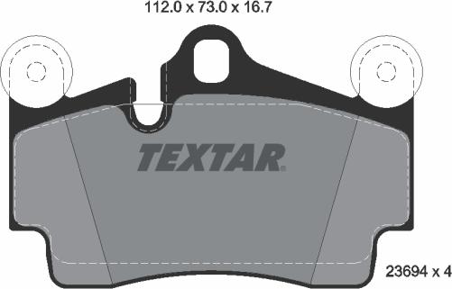 Textar 2369402 - Kit pastiglie freno, Freno a disco autozon.pro