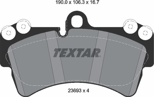 Textar 2369302 - Kit pastiglie freno, Freno a disco autozon.pro