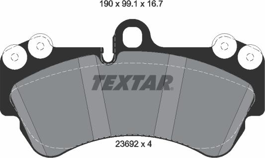 Textar 2369202 - Kit pastiglie freno, Freno a disco autozon.pro