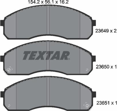 Textar 2364901 - Kit pastiglie freno, Freno a disco autozon.pro