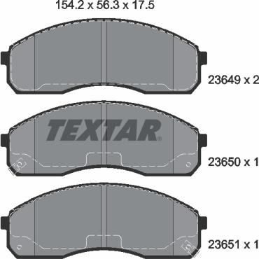 Textar 2364903 - Kit pastiglie freno, Freno a disco autozon.pro