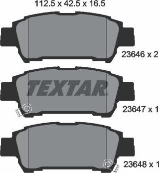 Textar 2364601 - Kit pastiglie freno, Freno a disco autozon.pro