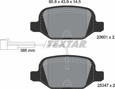 Textar 2360104 - Kit pastiglie freno, Freno a disco autozon.pro