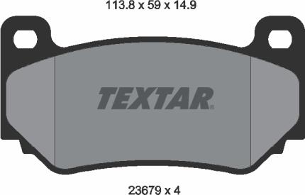 Textar 2367901 - Kit pastiglie freno, Freno a disco autozon.pro