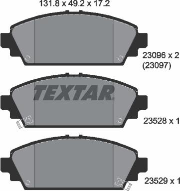 Textar 2309601 - Kit pastiglie freno, Freno a disco autozon.pro