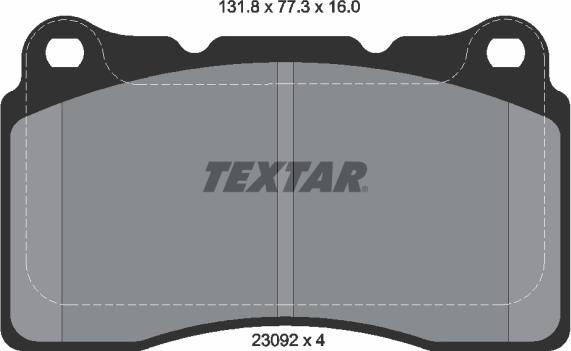 Textar 2309203 - Kit pastiglie freno, Freno a disco autozon.pro