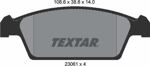 Textar 2306101 - Kit pastiglie freno, Freno a disco autozon.pro