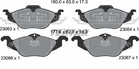 Textar 89004800 - Kit freno, Freno a disco autozon.pro