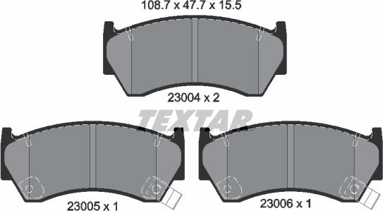 Textar 2300401 - Kit pastiglie freno, Freno a disco autozon.pro