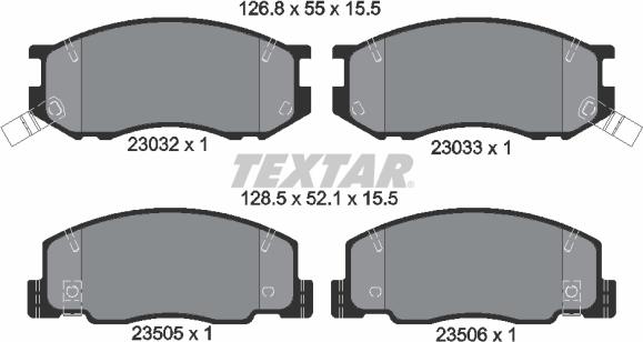 Textar 2303201 - Kit pastiglie freno, Freno a disco autozon.pro