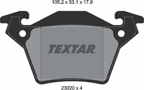 Textar 2302001 - Kit pastiglie freno, Freno a disco autozon.pro