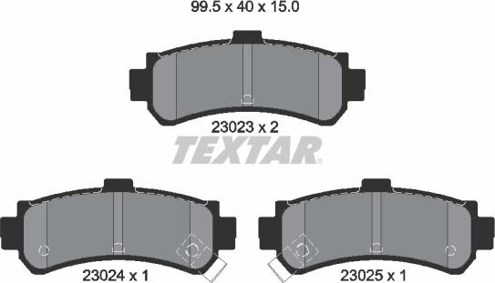 Textar 2302301 - Kit pastiglie freno, Freno a disco autozon.pro