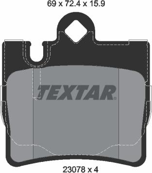 Textar 2307801 - Kit pastiglie freno, Freno a disco autozon.pro