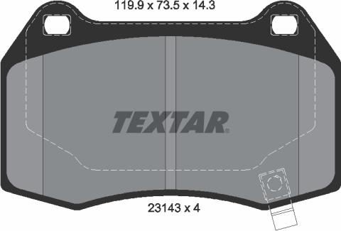 Textar 2314301 - Kit pastiglie freno, Freno a disco autozon.pro