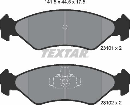 Textar 89004900 - Kit freno, Freno a disco autozon.pro