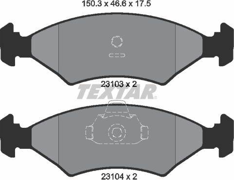 Textar 89001000 - Kit freno, Freno a disco autozon.pro