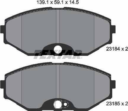 Textar 2318401 - Kit pastiglie freno, Freno a disco autozon.pro