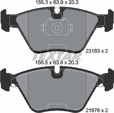 Textar 2318302 - Kit pastiglie freno, Freno a disco autozon.pro