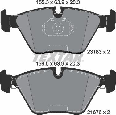 Textar 2318381 - Kit pastiglie freno, Freno a disco autozon.pro