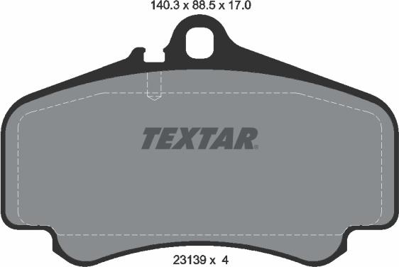 Textar 2313901 - Kit pastiglie freno, Freno a disco autozon.pro