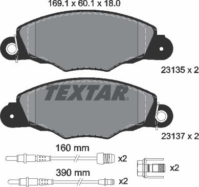 Textar 89013600 - Kit freno, Freno a disco autozon.pro