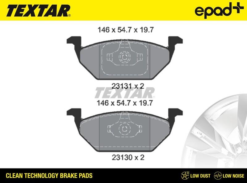 Textar 2313001CP - Kit pastiglie freno, Freno a disco autozon.pro