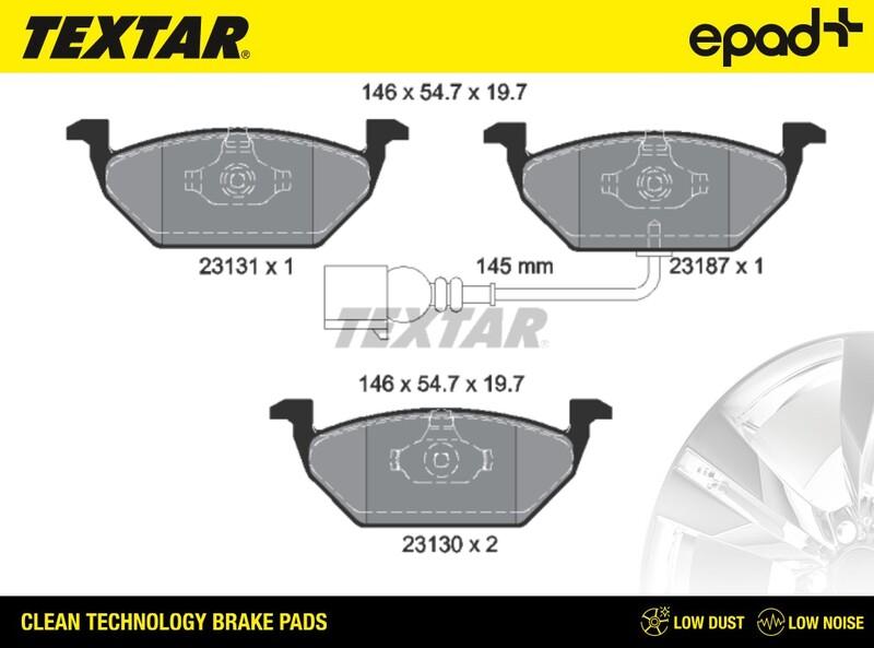 Textar 2313101CP - Kit pastiglie freno, Freno a disco autozon.pro