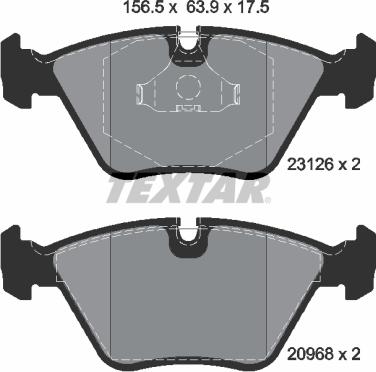 Textar 2312601 - Kit pastiglie freno, Freno a disco autozon.pro